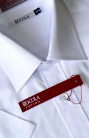 Rocola - Easycare white short sleeve cotton shirt